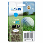 Epson 34XL Ink Cartridge DURABrite Ultra High Yield Golf Ball Cyan C13T34724010