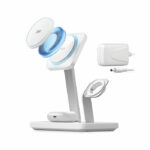 ESR HaloLock 3-in-1 Wireless Charger with CryoBoost MagSafe Compatible White 2C551