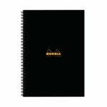 Rhodia Business A4 Book Wirebound Hardback 160 Pages Black (Pack of 3) 119232C
