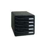 Exacompta Big Box + 5 Drawer Black 309714D