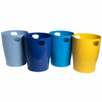 Exacompta Bee Blue Ecobin Recycled 15 Litres Assorted (Pack of 8)