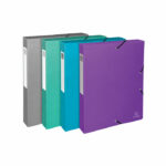 Exacompta Teksto Filing Box 40mm Spine Assorted (Pack of 8) 59640E