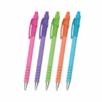 PaperMate FlexGrip Ultra Ballpoint Pen Medium 1.0mm Bright Barrel Black (Pack of 5) 2171853