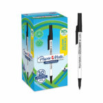 PaperMate Kilometrico Ballpoint Pen 1.0mm Black (Pack of 50) 2187701
