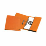 Elba Spring Pocket File Mediumweight Foolscap Orange (Pack of 25) 100090148