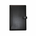 Monolith Leather Look Conference Folder PU with A4 Pad Black 2900