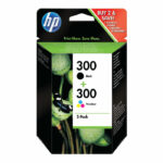 HP 300 Inkjet Cartridges 2-Pack Black and Tri-Colour CMY CN637EE