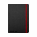 Black n' Red Casebound Hardback Notebook Ruled A5 Black 400033673