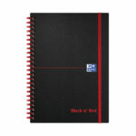 Black n' Red Wirebound Ruled Polypropylene Notebook 140 Pages A5 (Pack of 5) 100080140