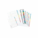 Concord Index 1-12 A4 White With Multicolour Tabs 01301/CS13