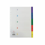 Concord 1-5 Index Polypropylene Multicoloured A4 66299
