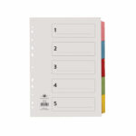 Concord Divider 5-Part A4 Multicoloured Tabs with Contents 71198/PJ11