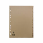 Concord Index A-Z 20-Part A4 Kraft Manilla Buff 78202/AZ2