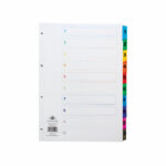 Concord Index 1-10 A4 White With Multi-Colour Tabs 00401/CS4