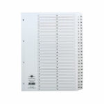 Concord Classic Index 1-50 A4 White Board Clear Mylar Tabs 05501/CS55