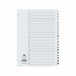 Concord Classic Index 1-20 A4 White Board With Clear Mylar Tabs 00701/CS7
