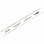 Q-Connect Ruler Shatterproof 300mm Clear (Inches on one side and cm/mm on the other) KF01108