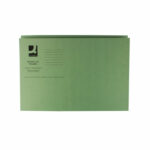 Q-Connect Square Cut Folder Mediumweight 250gsm Foolscap Green (Pack of 100) KF01189