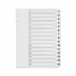 Q-Connect 1-15 Index Multi-punched Polypropylene White A4 KF01355