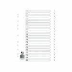 Q-Connect Index 1-20 Polypropylene White (10 Pack) KF01356Q