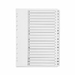 Q-Connect 20-Part A-Z Index Multi-Punched Reinforced Board Clear Tab A4 WhiteKF01532