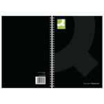 Q-Connect Hardback Wirebound Book A5 Black (Pack of 3) KF03728