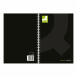 Q-Connect Polypropylene Wirebound Book A5 Black (Pack of 3) KF03730