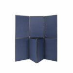 Q-Connect 7 Panel Display Board 1800x1800mm Blue/Grey DSP330517