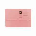 Q-Connect Document Wallet Foolscap Pink (Pack of 50) KF23015