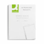 Q-Connect Punched Pockets Polypropylene 50 Micron A4 Embossed (100 Pack) KF24001