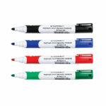 Q-Connect Premium Whiteboard Marker Bullet Tip Assorted (Pack of 4) KF26113