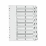 Q-Connect 1-50 Index Multi-Punched Reinforced Board Clear Tab A4 White KF97057