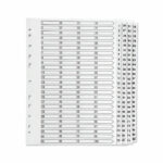 Q-Connect 1-100 Index Multi-Punched Reinforced Board Clear Tab A4 White KF97059