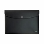 Leitz Recycle Document Wallet Plastic A4 Black (Pack of 10) 46780095