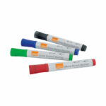 Nobo Glass Whiteboard Marker Assorted (4 Pack) 1905323