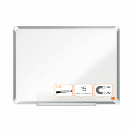 Nobo Premium Plus Steel Magnetic Whiteboard 600 x 450mm 1915154