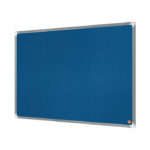 Nobo Premium Plus Felt Notice Board 2400 x 1200mm Blue 1915193