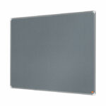 Nobo Premium Plus Felt Notice Board 600 x 450mm Grey 1915194