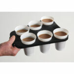 Acorn Vending Cup Tray Plastic x6 Cup Capacity Black DRINKTRAY