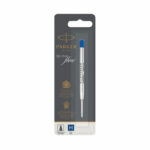 Parker Quink Ballpoint Pen Refill Medium Blue Blister (Pack of 12) S0909580
