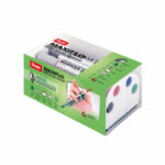 Pentel Maxiflo Whiteboard Marker Assorted 4 Pack with Magnetic Eraser MWL5M/MAG/4-M