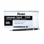 Pentel P200 Automatic Pencil Fine 0.5mm Black Barrel (Pack of 12) P205