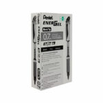 Pentel EnerGel Xm Rollerball Pen Medium Black (Pack of 12) BL57-A