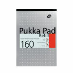 Pukka Pad Ruled Metallic Four-Hole Refill Pad Top Bound 160 Pages A4 (6 Pack) 80/1