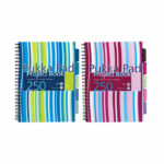 Pukka Pad Stripes Polypropylene Project Book 250 Pages A4 Blue/Pink (3 Pack) PROBA4