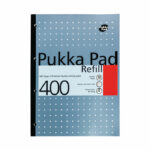 Pukka Pad Ruled Metallic Four-Hole Refill Pad Side Bound 400 Pages A4 (5 Pack) REF400