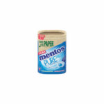 Mentos Pure Fresh Mint Gum x50 pieces Paper Bottle (Pack of 6) 9063401