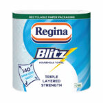 Regina Blitz Household Towels 3-Ply Twin-Pack 70 Sheets Per Roll C004416