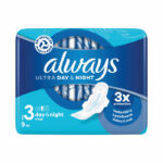 Always Ultra Day And Night Sanitary Pads With Wings Size 3 Packet x9 Pads (Pack of 16) C005794