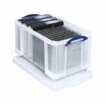 Really Useful 48L Plastic Storage Box W600xD400xH310mm Clear 48C